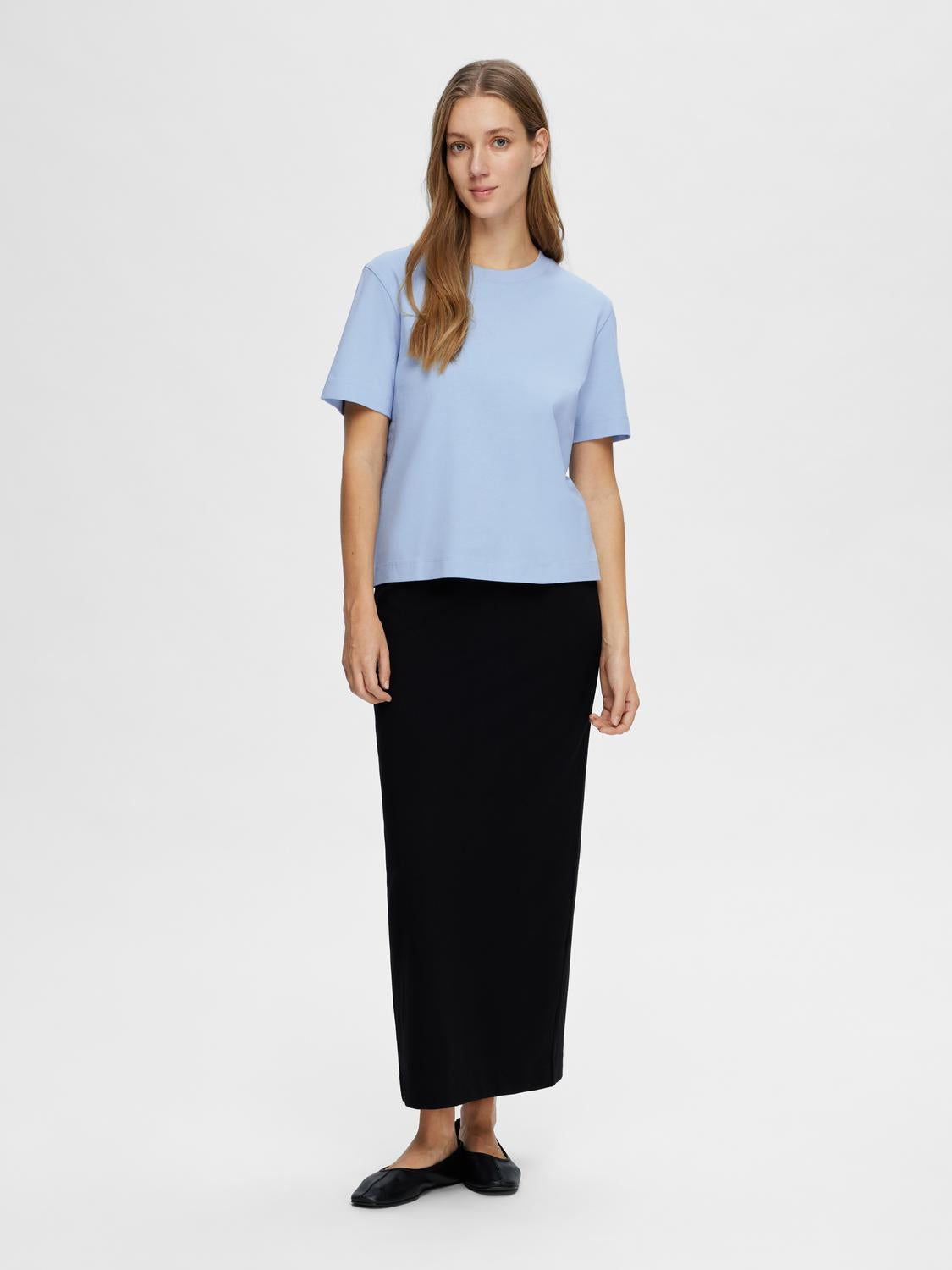 Essential Boxy T-Skjorte - Blå/ Cashmere Blue